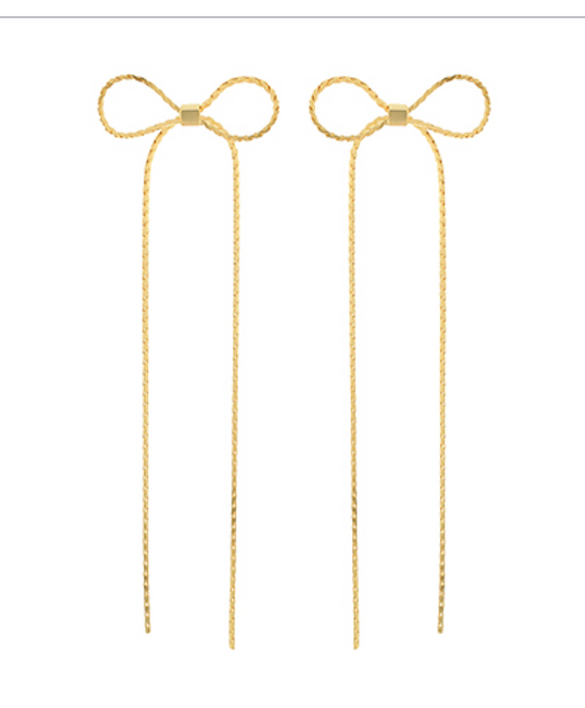 Chain Bow Earrings