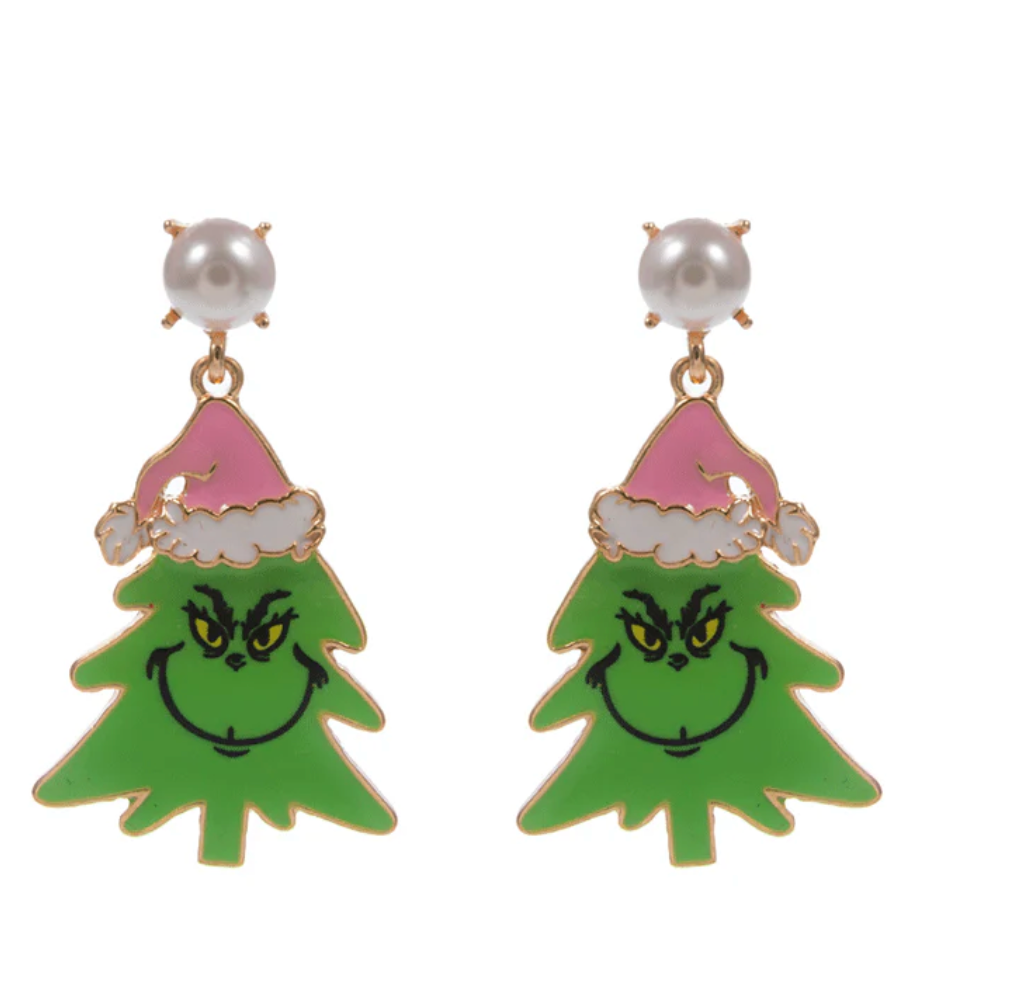 Grinch Tree Earrings