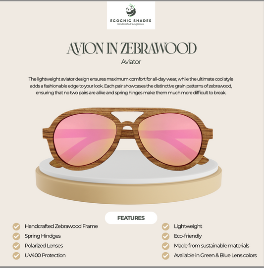 The Avion Zebra Wood