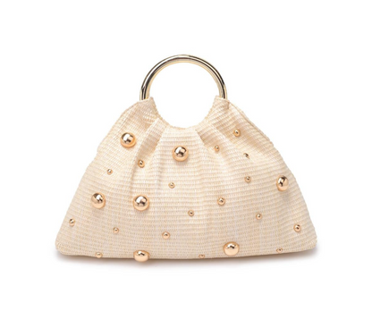 Harper Studded Straw Bag