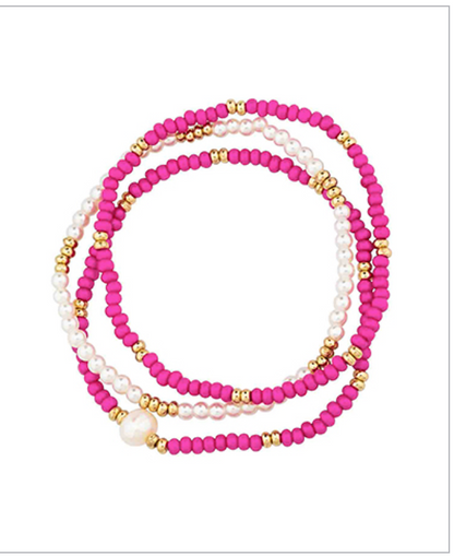 Sea Bead Stack Bracelet