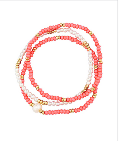 Sea Bead Stack Bracelet