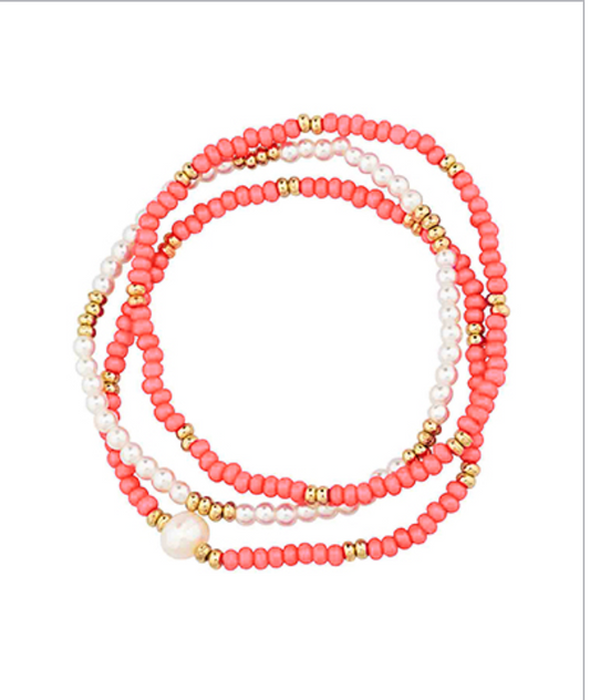 Sea Bead Stack Bracelet