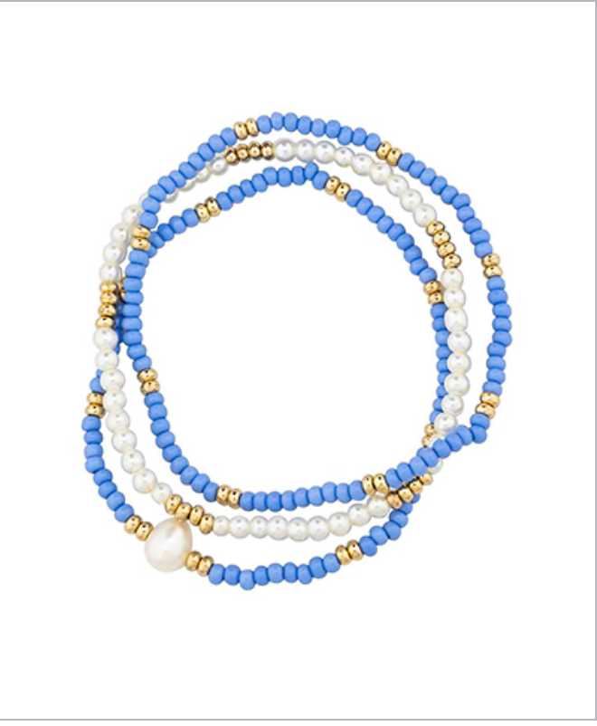Sea Bead Stack Bracelet