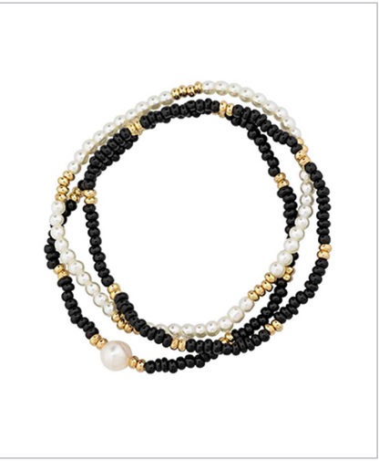 Sea Bead Stack Bracelet