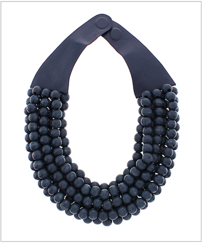 Wood Bead Layered Necklace