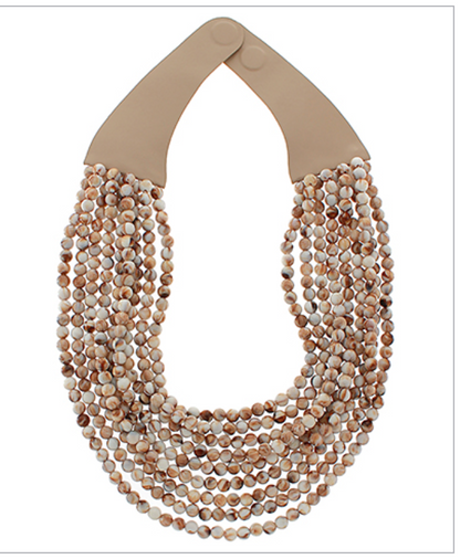 Marble Bead Layered Necklace