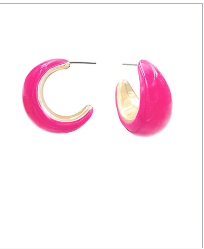 Candy Colored Hoop Earrings