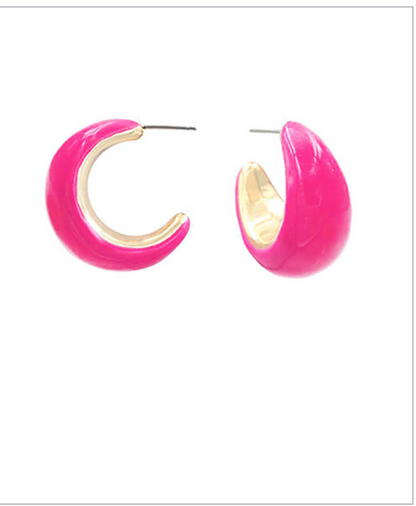 Candy Colored Hoop Earrings