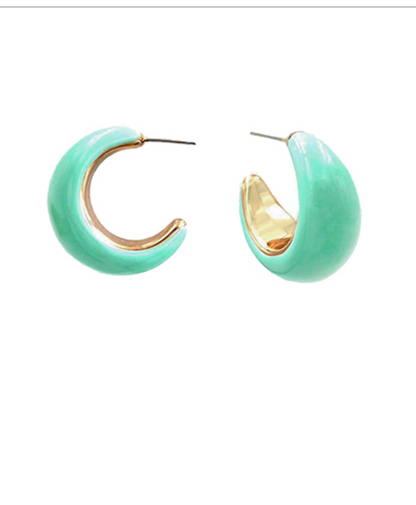 Candy Colored Hoop Earrings