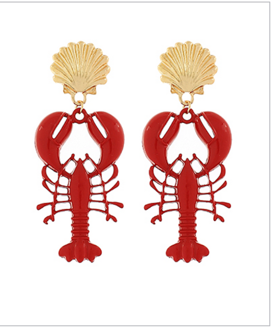 Pinch Me Lobster Earrings