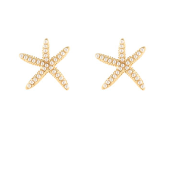 Starfish Pearl Studs