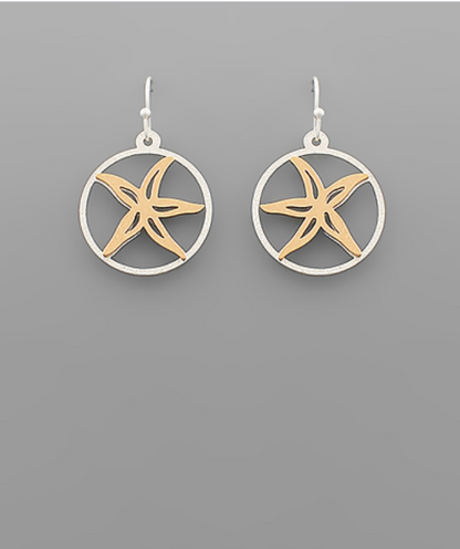 Coastal Two Tone Earrings