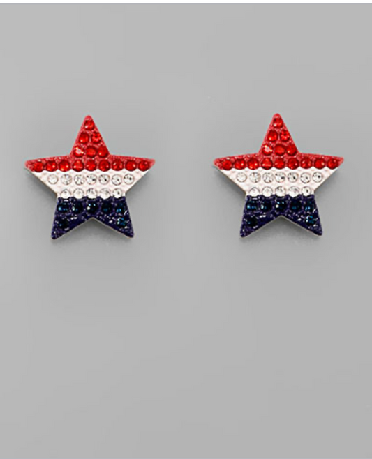 Rhinestone Star Earrings