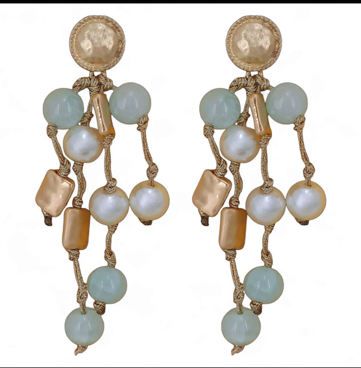 Beaded Pearl Earrings