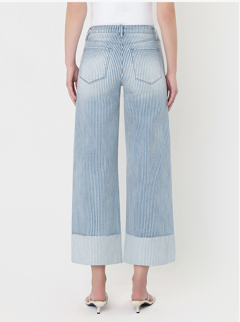 The Pinstriped Cuffed Jean