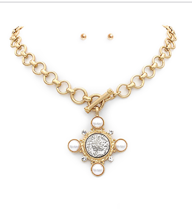 Pearl Coin Fashion Necklace