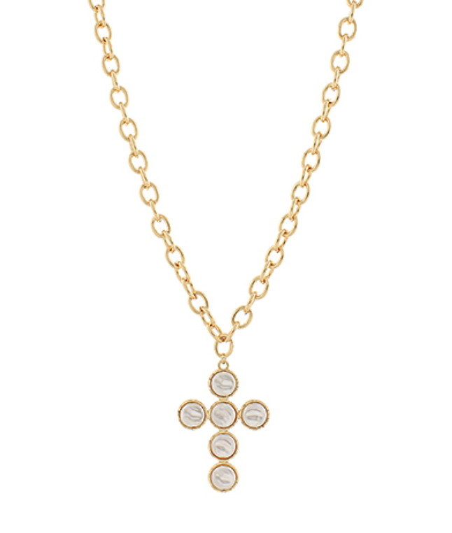 Pearl Cross Fashion Necklace