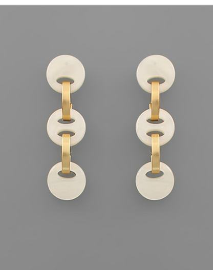 Linked Disc Earrings