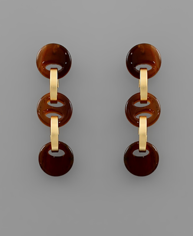Linked Disc Earrings
