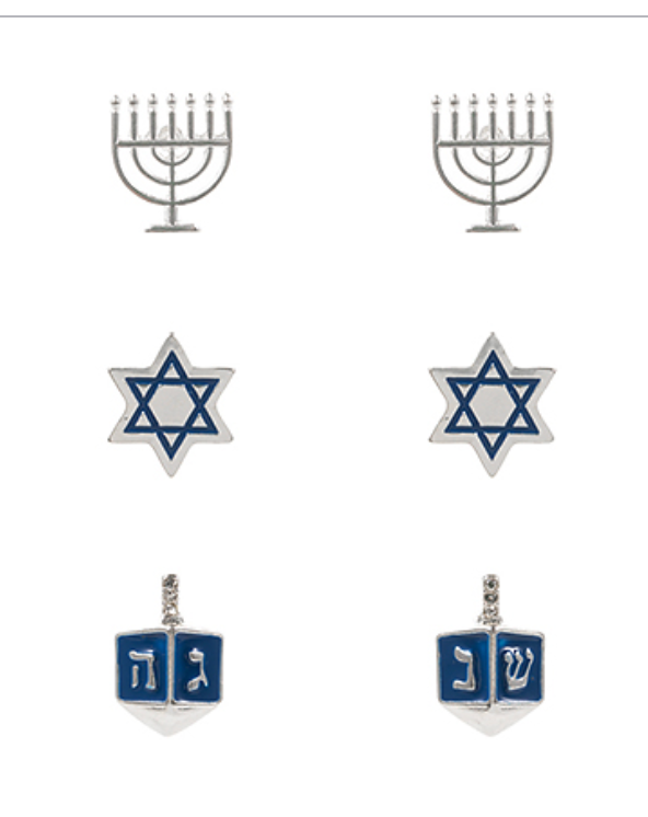 Hanukkah Earring Trio