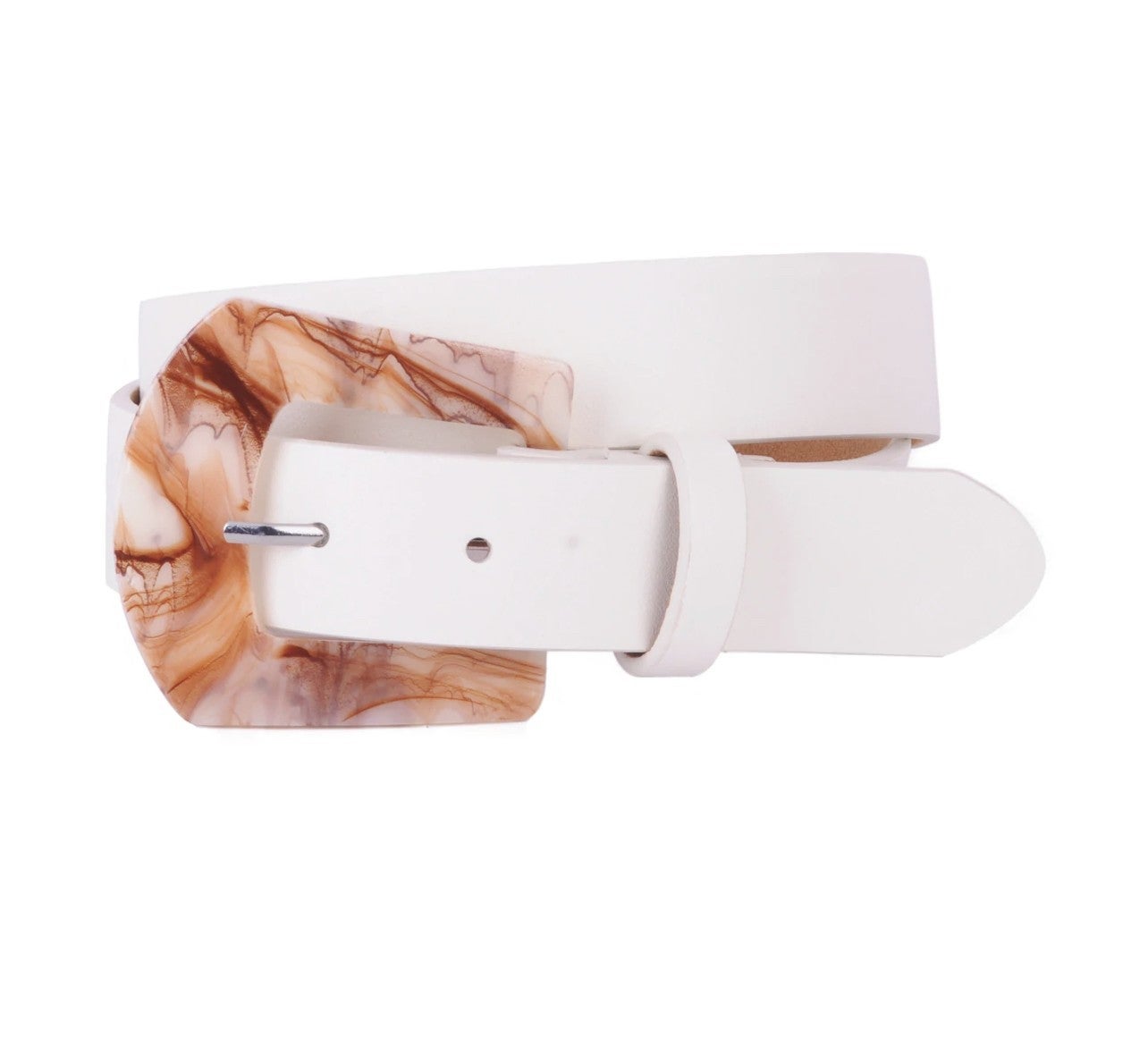 Marbled Resin Buckle Belt