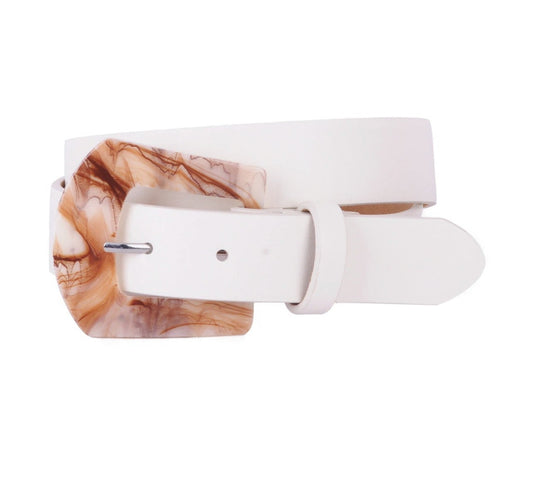 Marbled Resin Buckle Belt