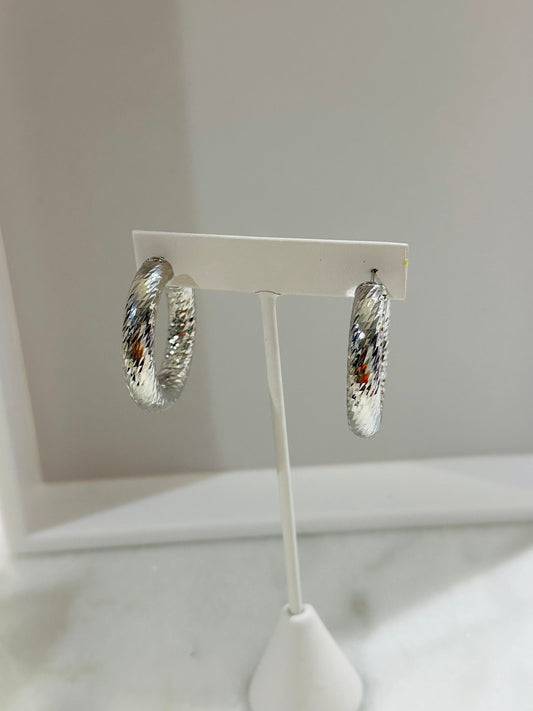 Diamond cut hoops