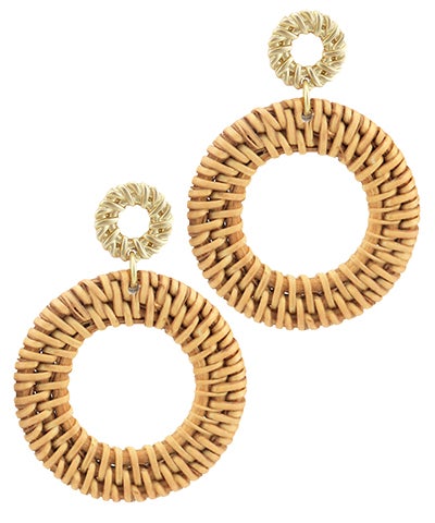 Weave  Circle Earrings