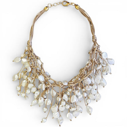 Knotted Pearl Necklace