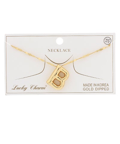 Bubble Initial Necklace