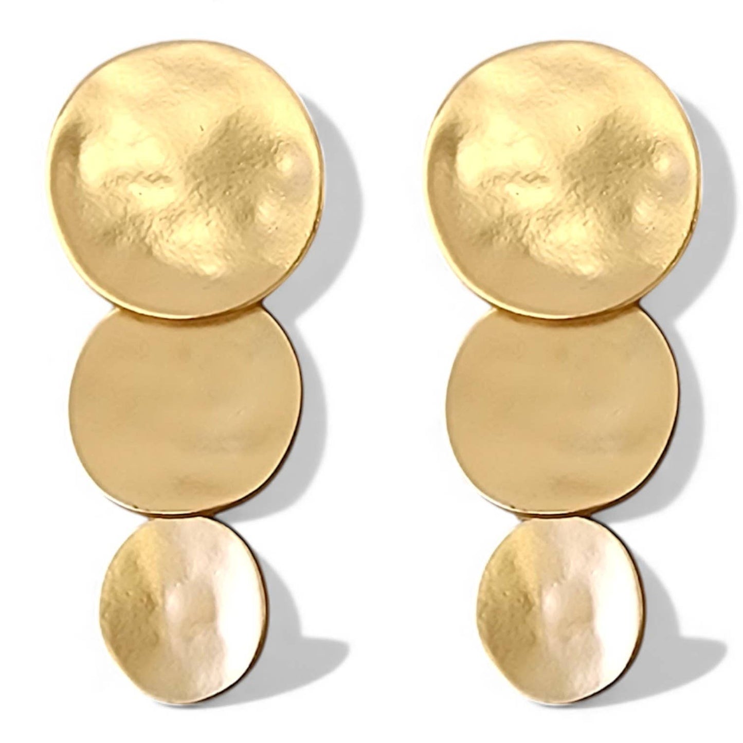 Graduated Disc Statement Earrings