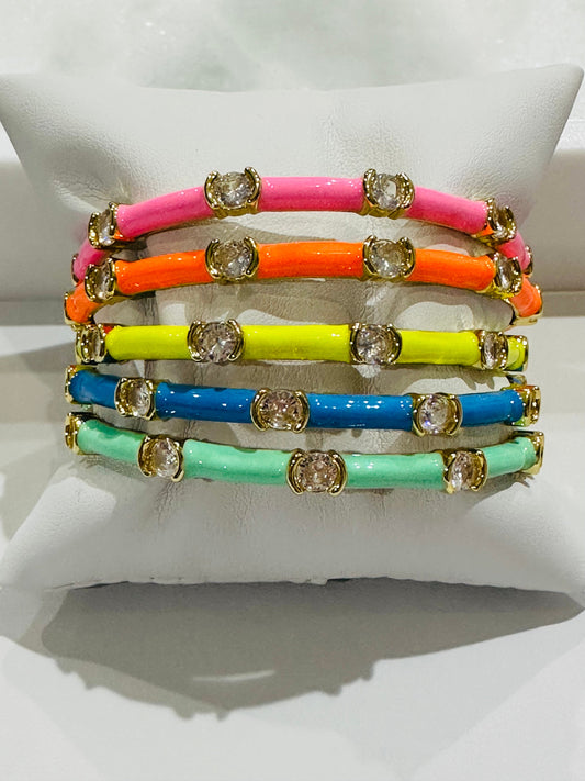 Enamel Stone Cuff