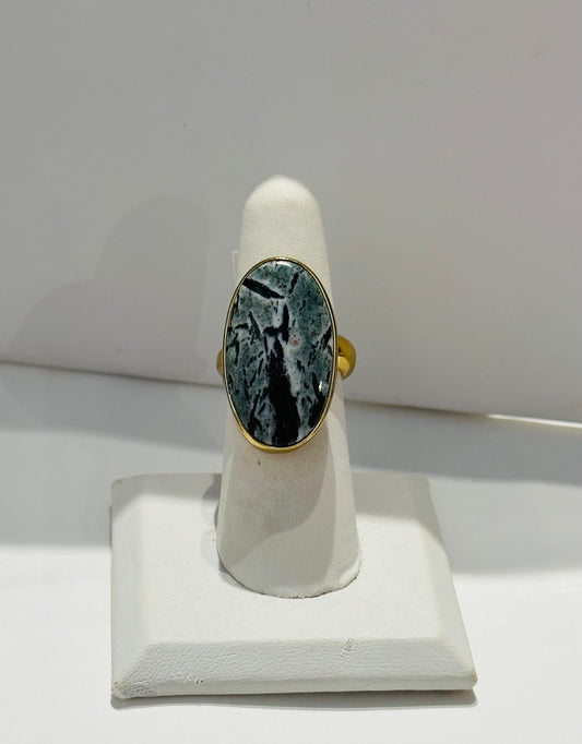 Hornblende Jasper Ring