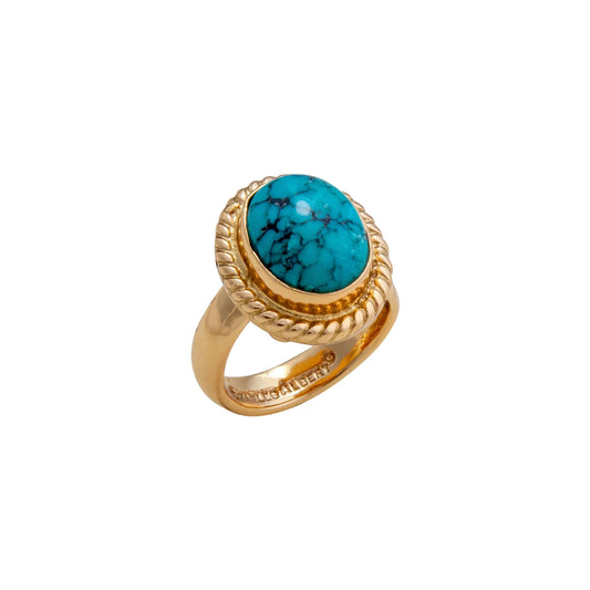 Turquoise oval ring
