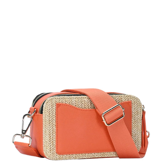 Helena Straw Crossbody