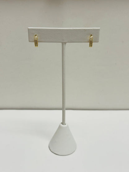 Tiny Pave Hoops