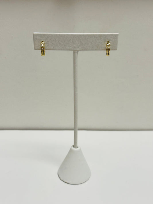 Tiny Pave Hoops