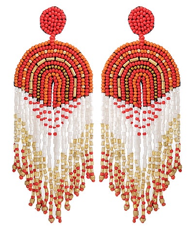 Rainbow Tassel Earrings