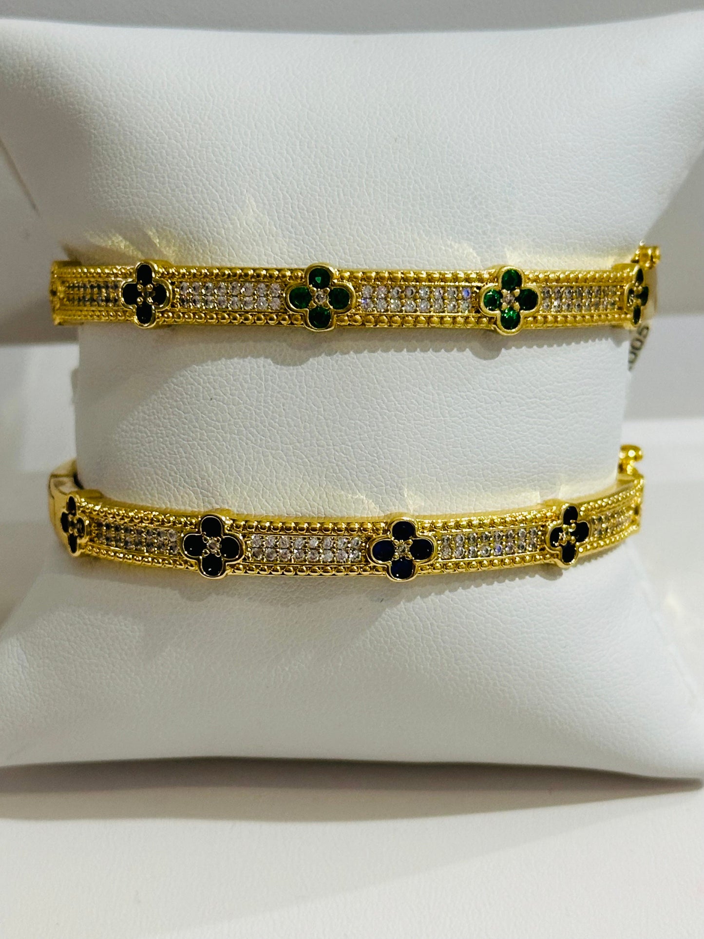 Colored Clover Bangle