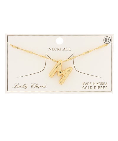 Bubble Initial Necklace