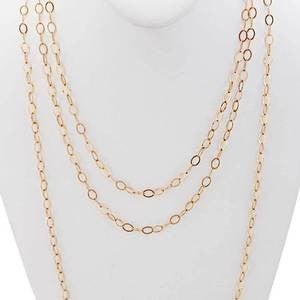 FLAT OVAL BASE METAL CHAIN