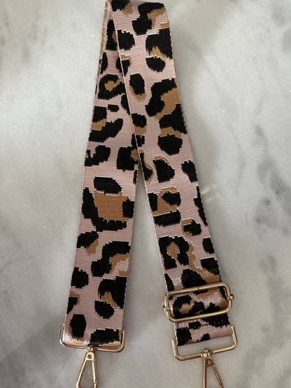 Leopard guitar strap