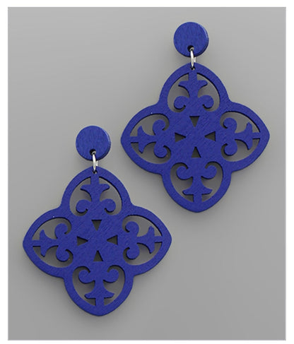 Wood Filigree Earrings