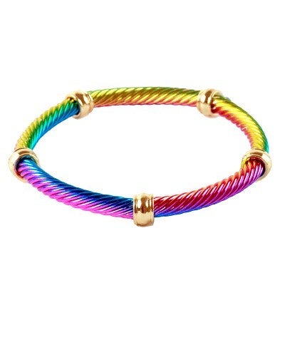 Metallic stretch bracelet