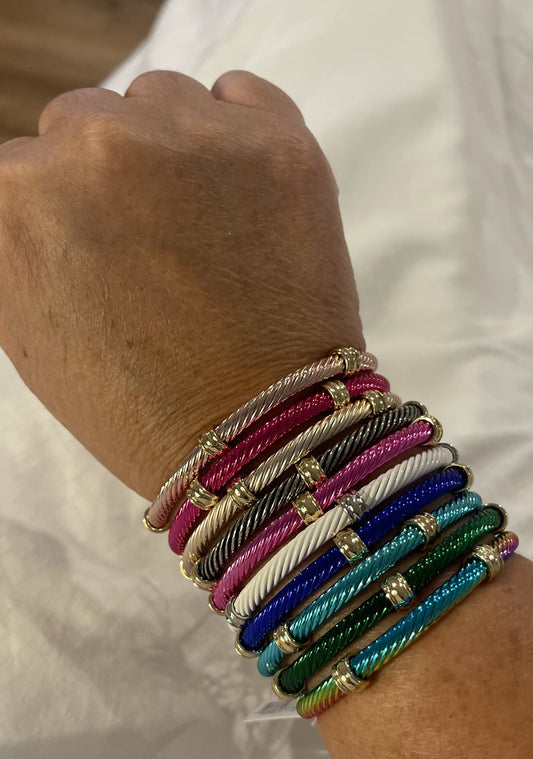 Metallic stretch bracelet